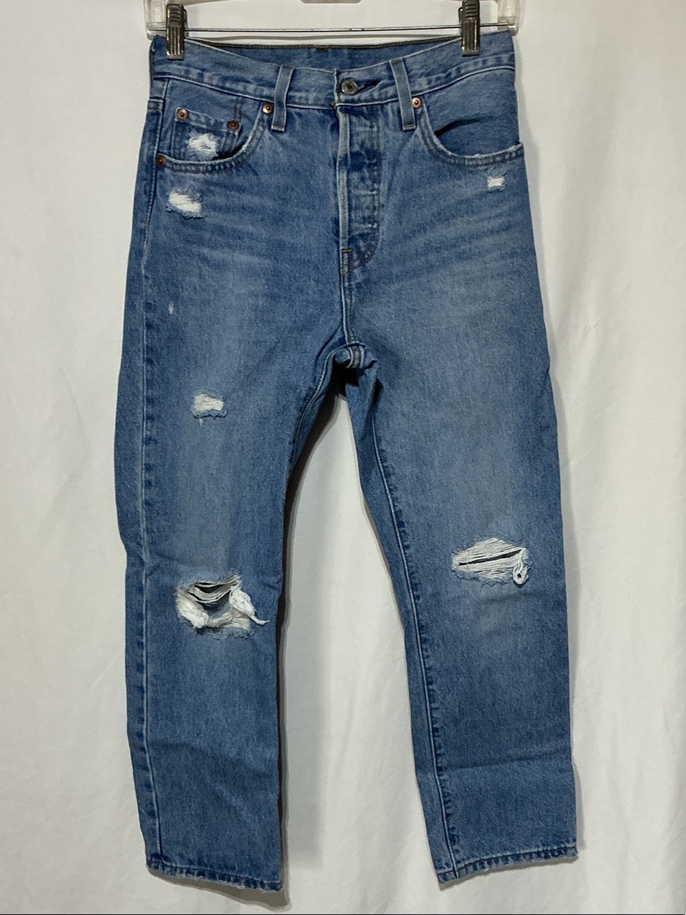 Levi's 501 Women’s Button-Fly Distressed Jeans Sz 25